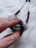 Load image into Gallery viewer, Quetzal Bird Seed Bead Medicine Bag Necklace