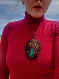 Load image into Gallery viewer, Malachite Macrame Necklace