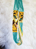 Load image into Gallery viewer, Tiger Totem Beaded Adornment Necklace