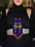 Load image into Gallery viewer, Indigo Macaw Totem Beaded Medicine Bag