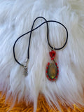 Load image into Gallery viewer, Labradorite and Carnelian Wire Wrapped Necklace