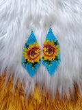 Load image into Gallery viewer, Sunflower Seed Bead Earrings