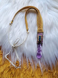 Load image into Gallery viewer, Amethyst and Azurite Gemstone Necklace